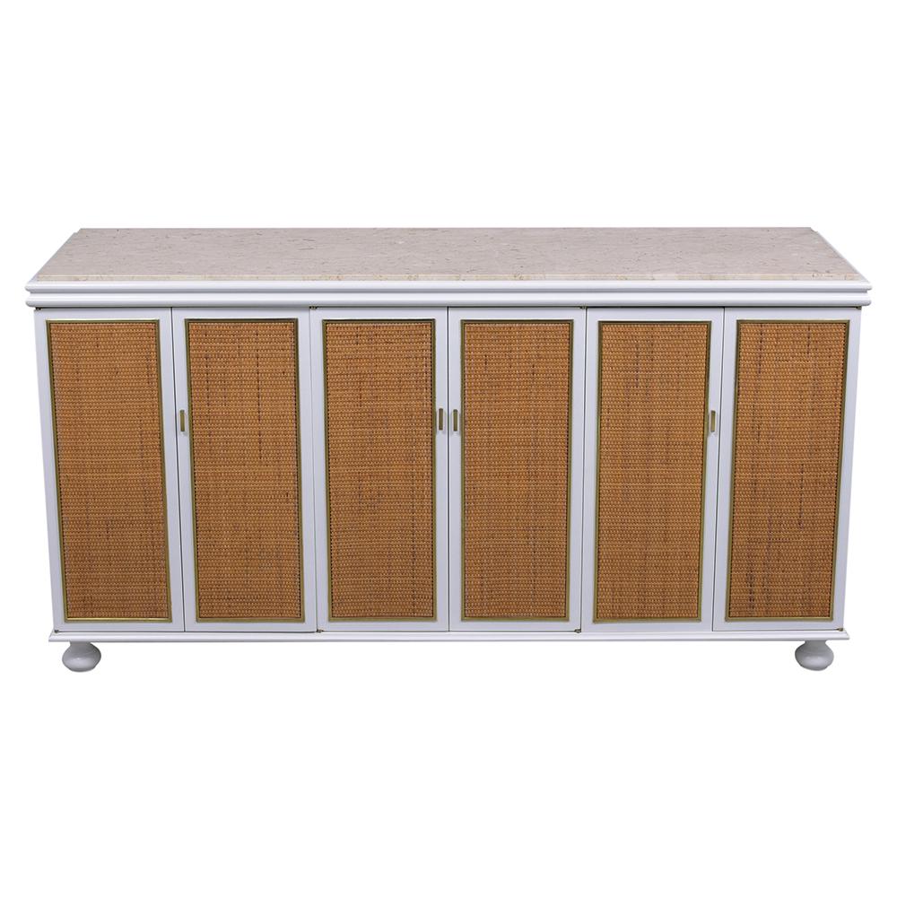 Mid-Century Modern Marble Credenza: Mid-Century Modern Marble Credenza Measurements: 36 "H x 61 "W x 19 "DFor freight shipping within CA ONLY, you can contact Jose Shipping Co. at 714-200-8815.