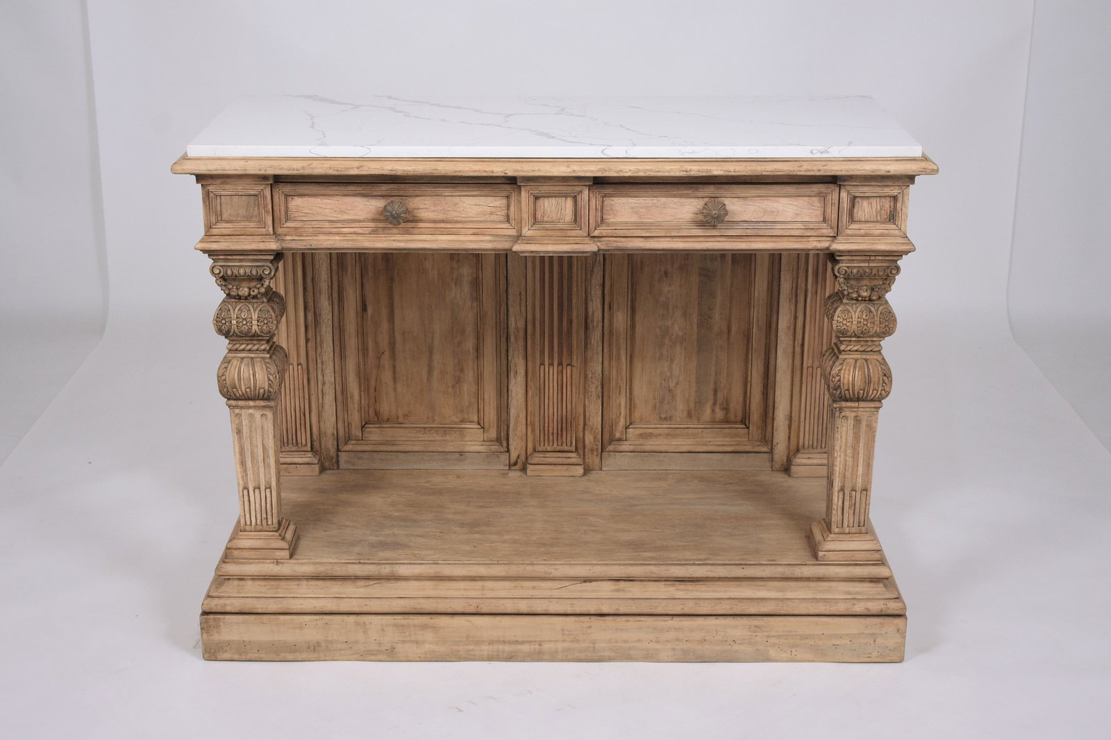 Antique 19th Century French Renaissance Console: Antique 19th Century French Renaissance Console Measurements: 39 "H x 53 "W x 22 "DFor freight shipping within CA ONLY, you can contact Jose Shipping Co. at 714-200-8815.