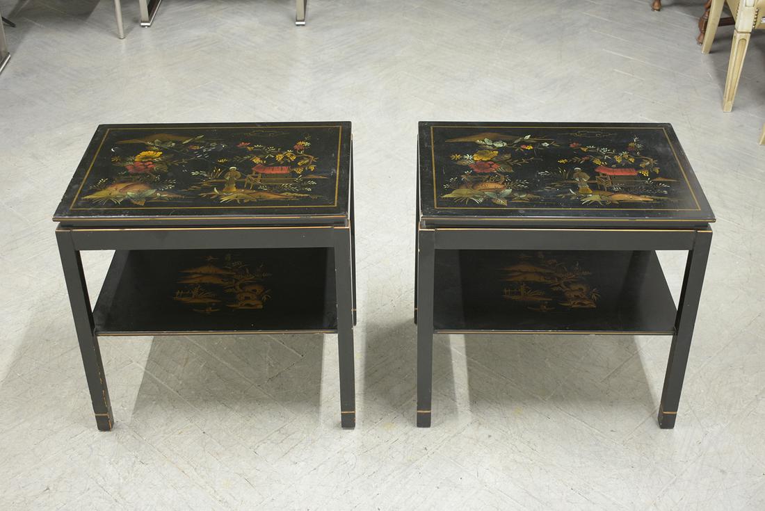Pair of Chinese vintage hand-painted side tables (1 of 6)