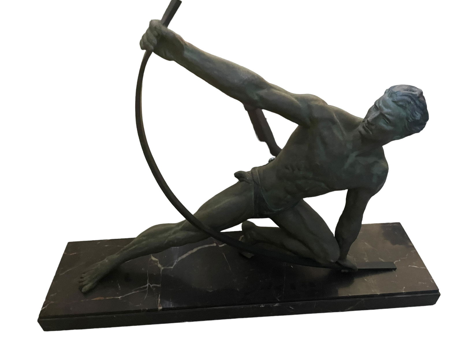 After De Roncourt Art Deco Bronze Sculpture "The Bender" (1 of 9)