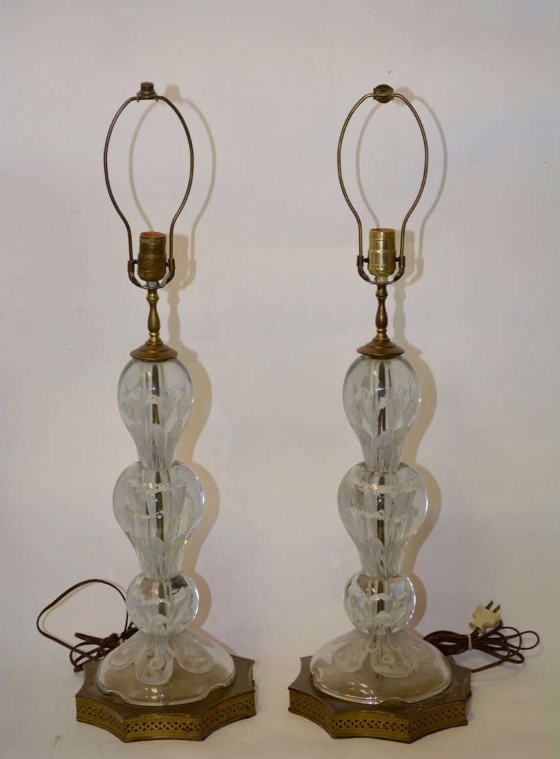 Pair of Large Murano Lamps 1960s (1 of 3)