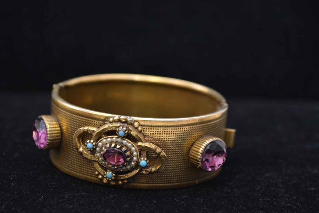 Amethyst Vintage Bracelet Gold Filled (1 of 3)