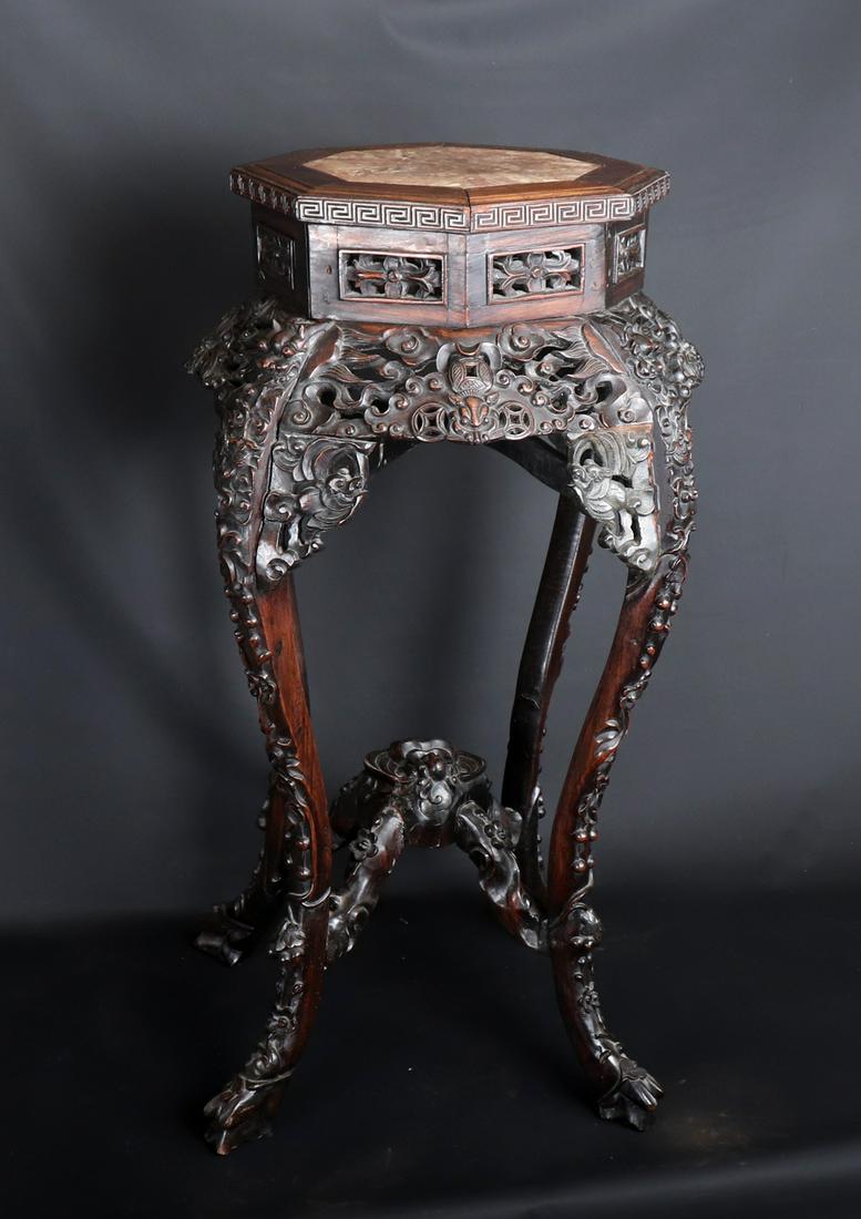 Antique Chinese Marble Top Stand (1 of 5)