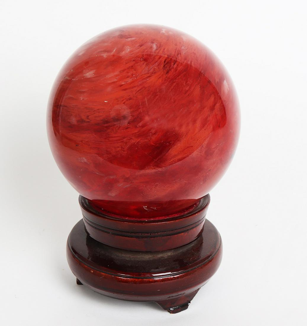 Red Quartz Crystal Sphere Ball (1 of 4)