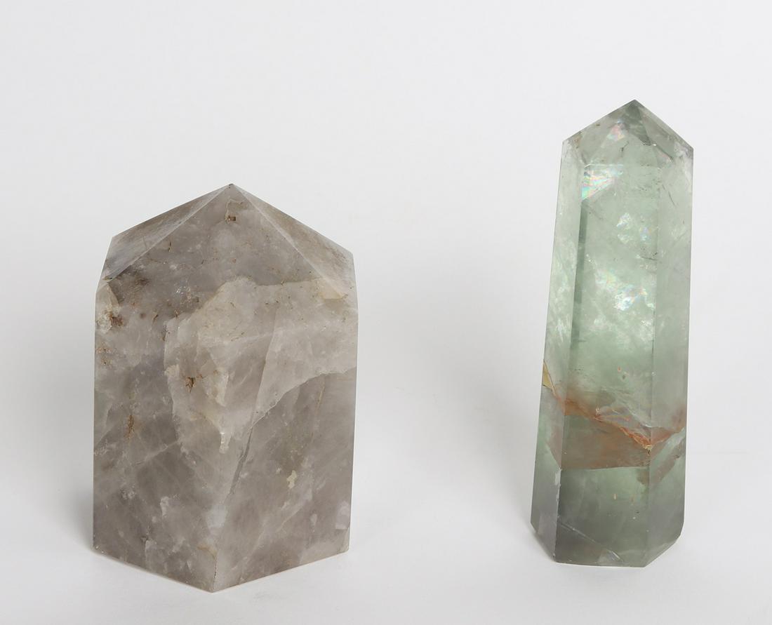 Garden Quartz and Fluorite Crystal Obelisk (1 of 3)