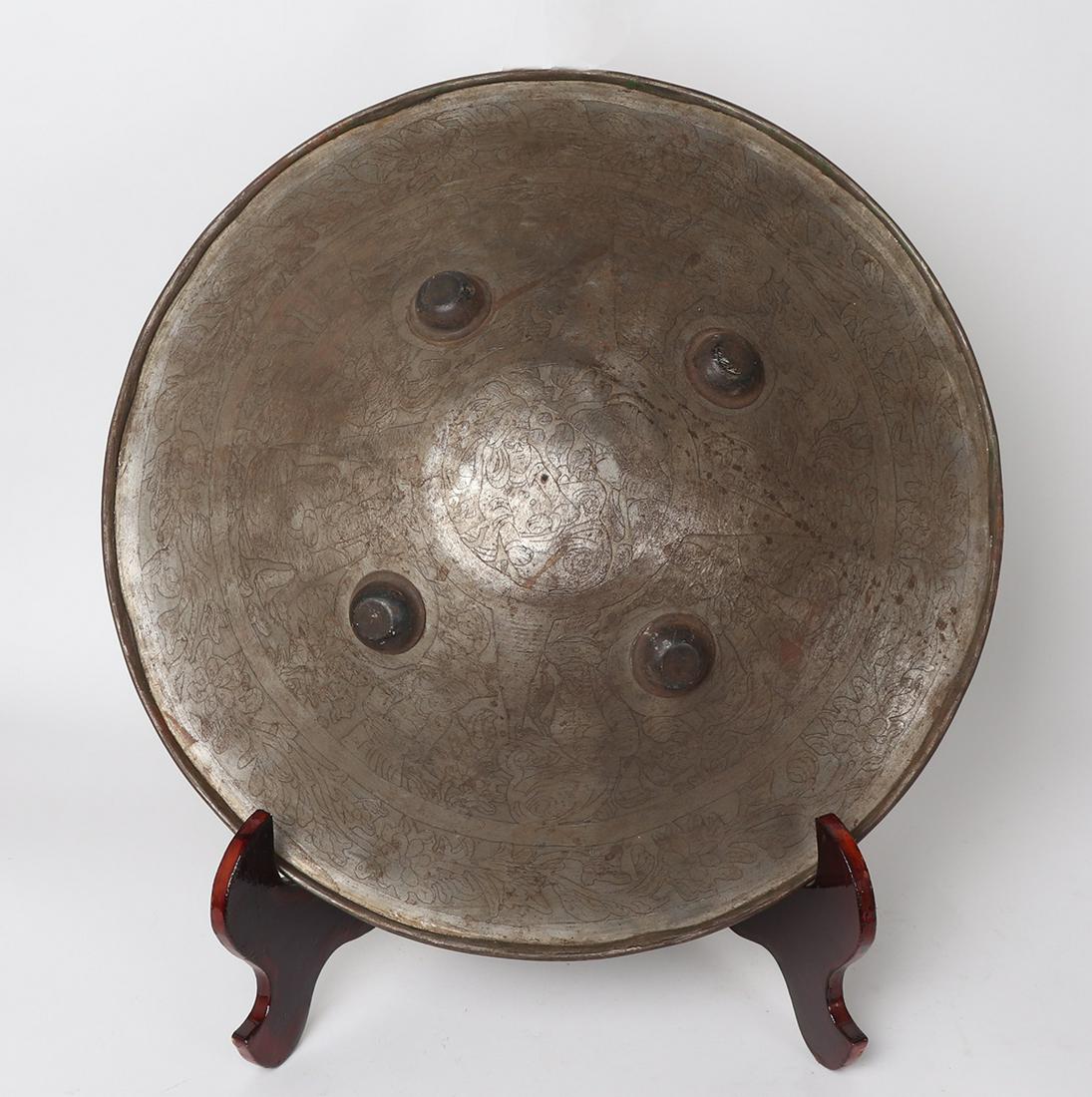 Indian Engraved Steel Dhal Shield (1 of 3)