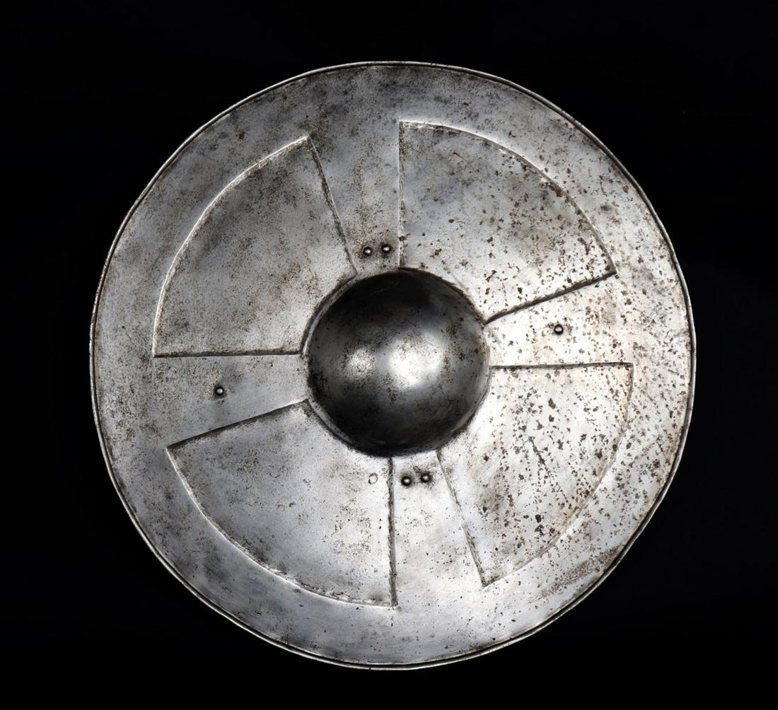Circular Embossed Shield, Medieval-Style (1 of 2)