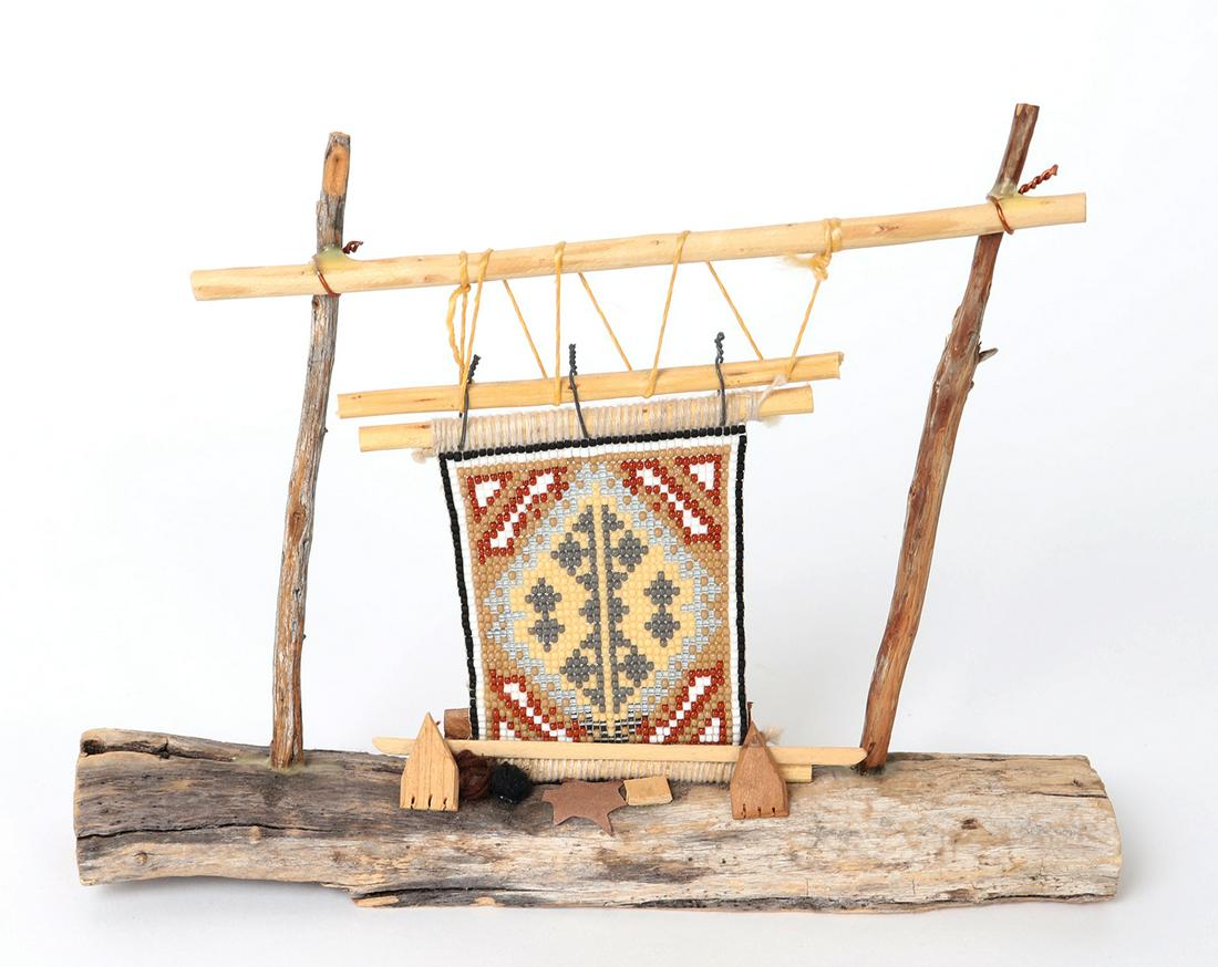 Miniature Navajo Indian Weaver Loom (1 of 2)