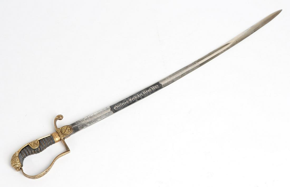 Important Prussian Presentation Sword "Officer Feld Art. Regt. No.62", circa 1899 (1 of 9)