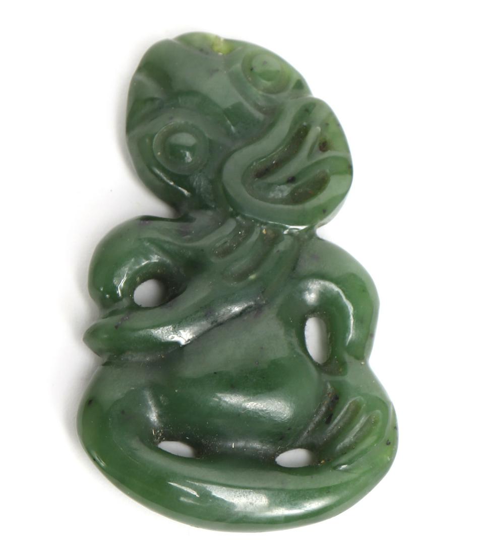 Pounamu Maori Hei-Tiki, Aotearoa Circa 1880-1950 (1 of 4)