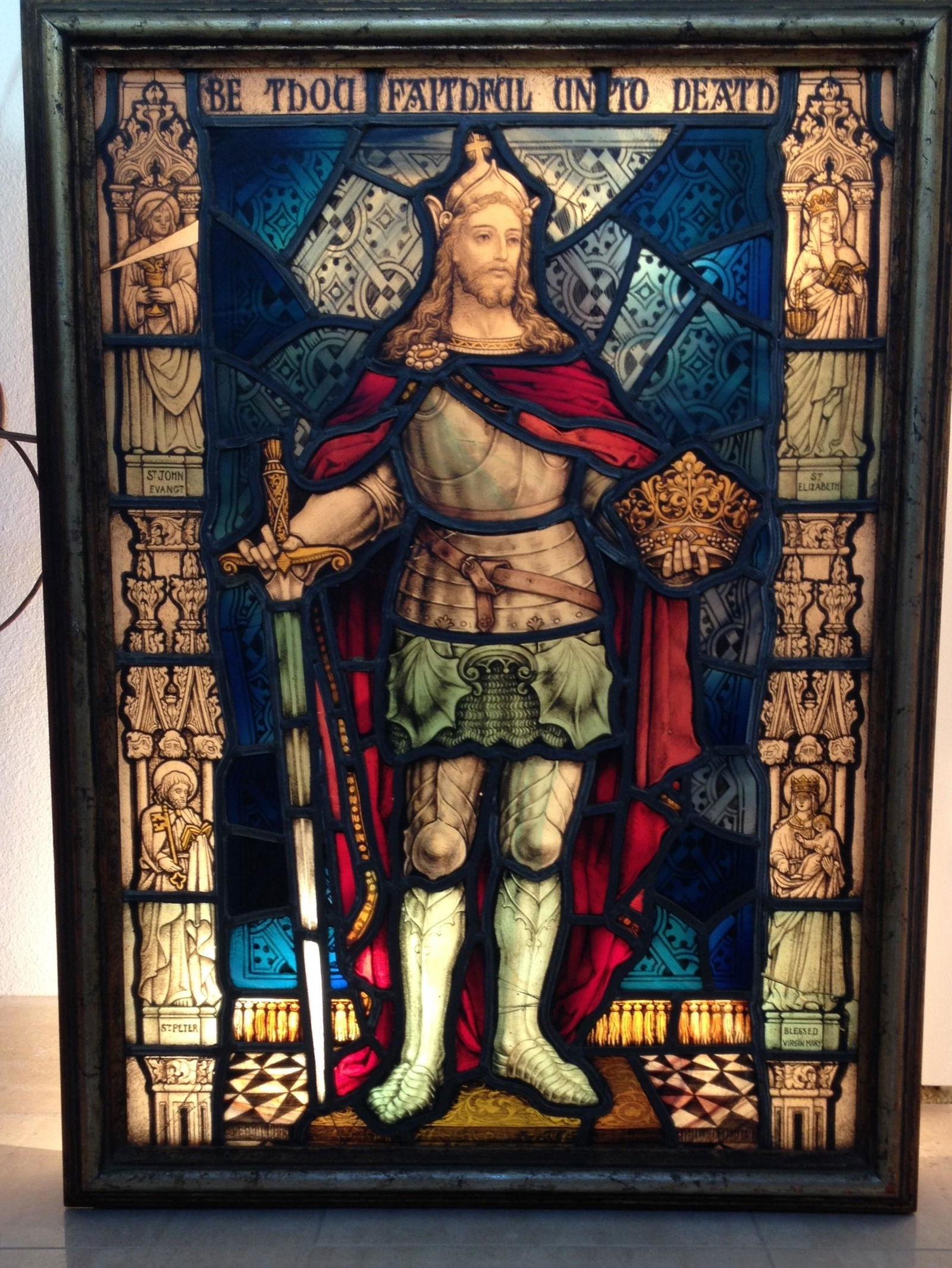 Illuminated Christ the Savior,  Stained Glass Window (1 of 6)
