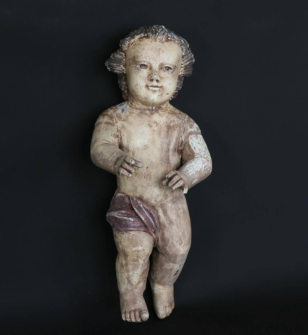 Carved Cherub Baby with Loincloth (1 of 5)