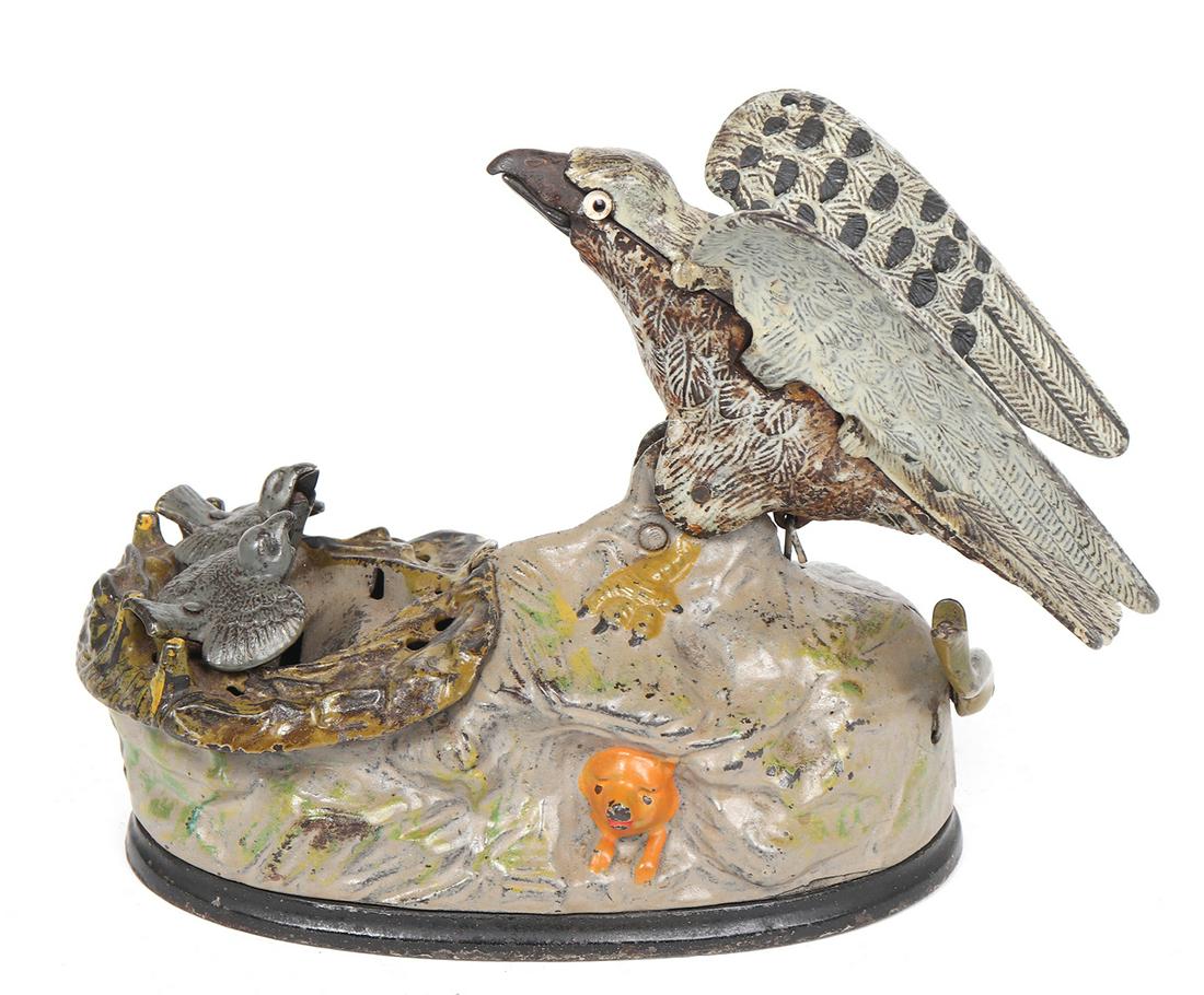 Eagle & Eaglets Mechanical Bank, Pat. 1883 (1 of 6)