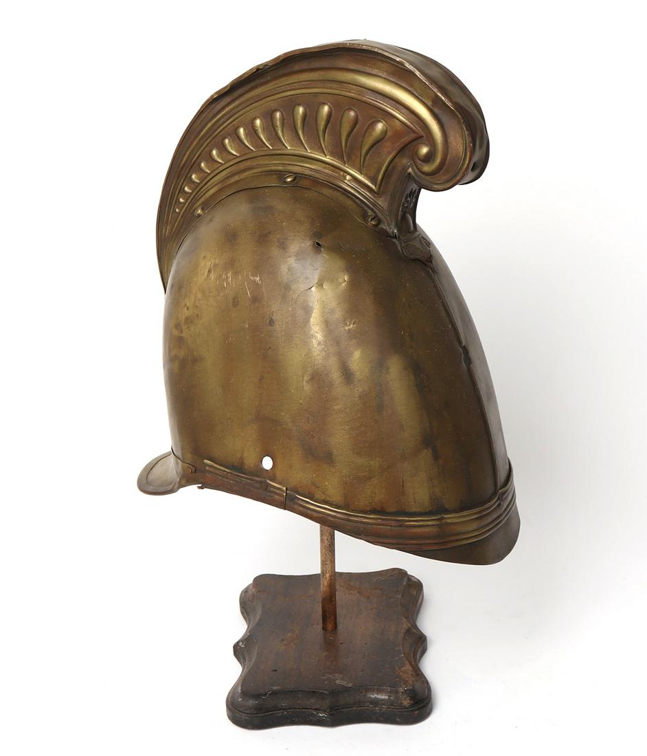 Pompiers Brass Parade Helmet, French 19th C. (1 of 5)