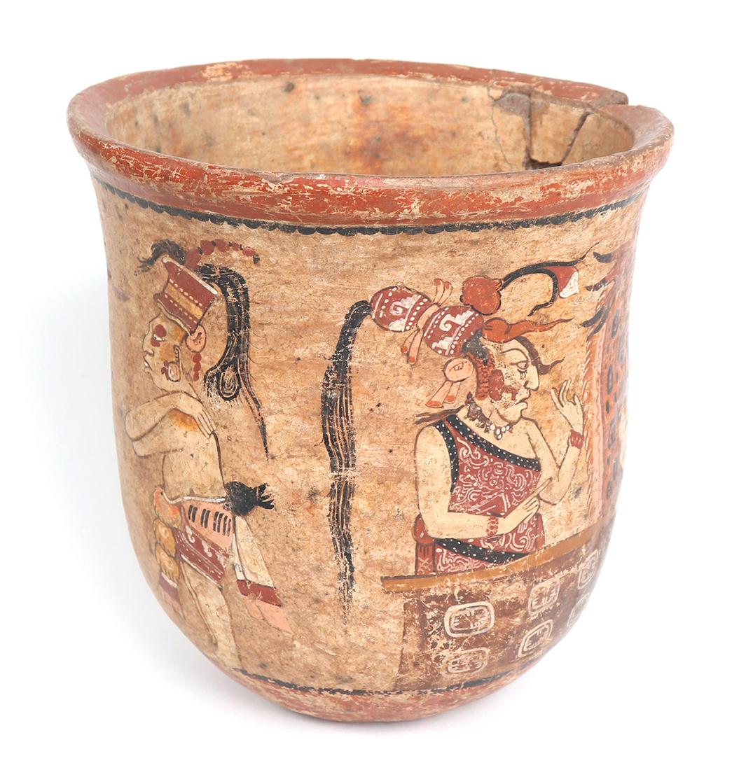 Large Mayan Codex-Style Vase (1 of 6)
