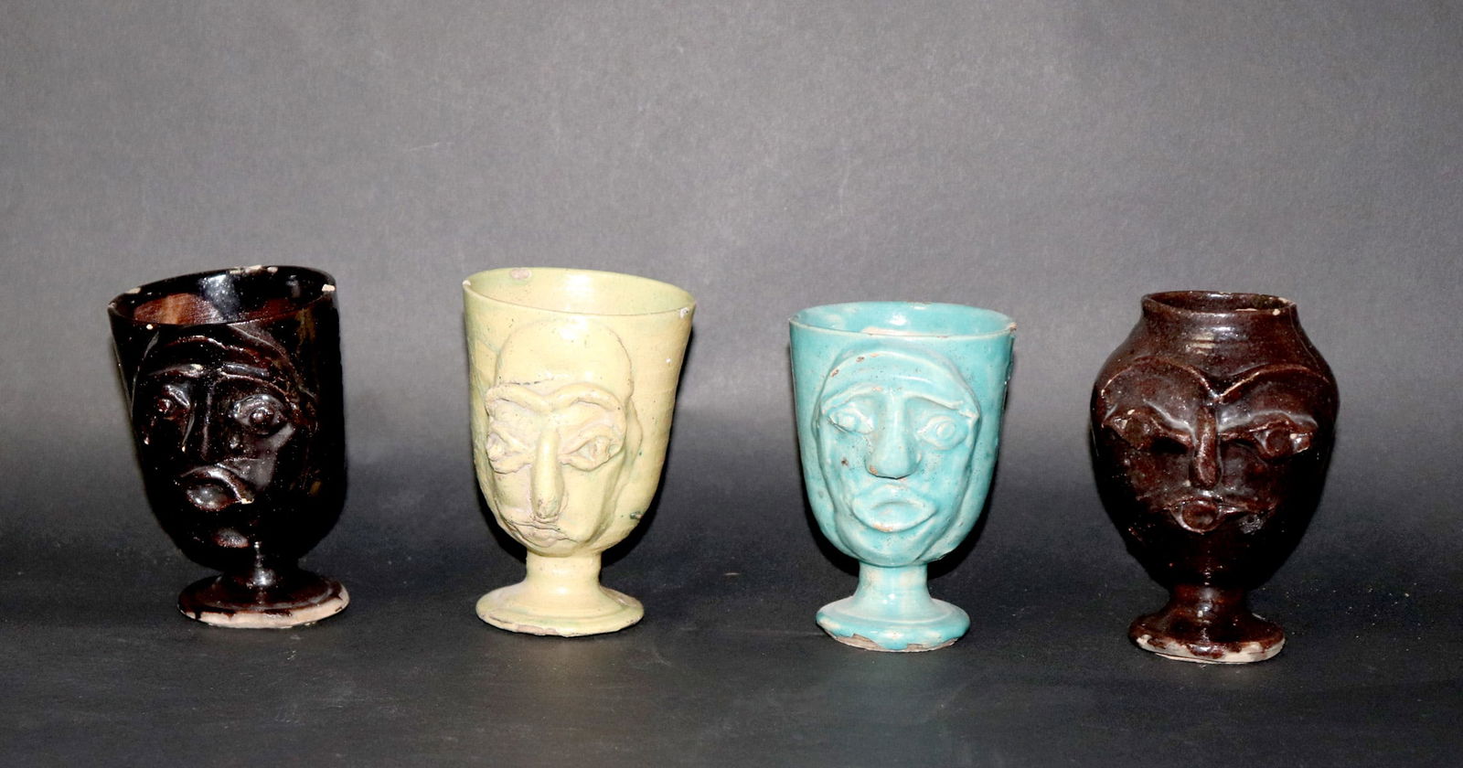 Early American Face Jugs Or Vessels Auction