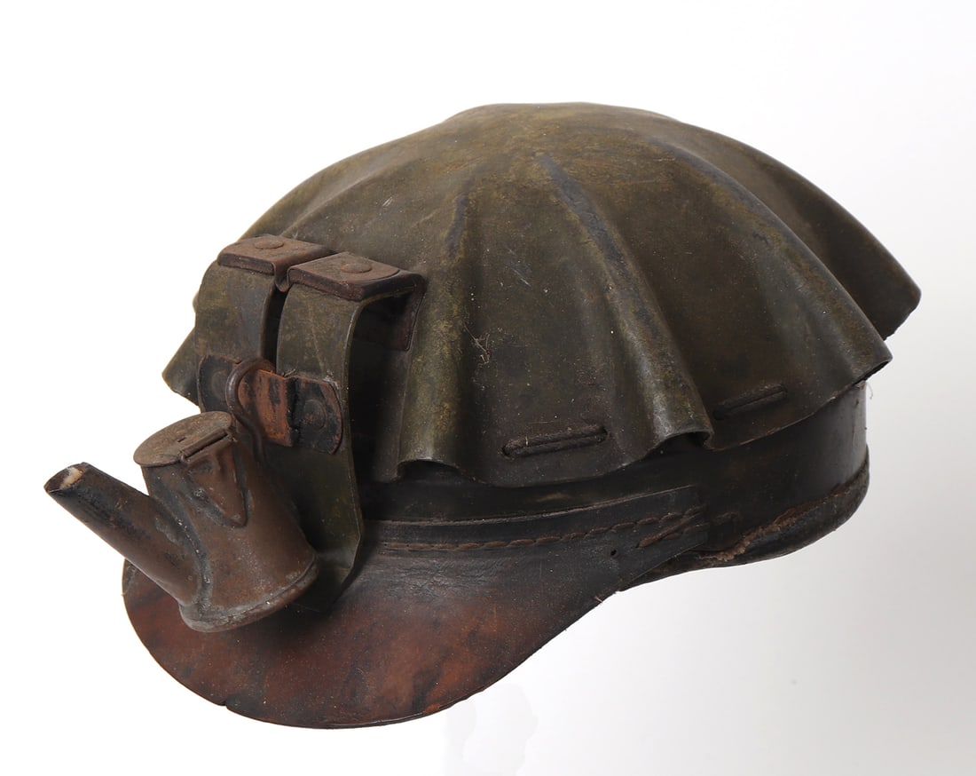 Rare "Turtle Shell" Miners Helmet w/Lamp (1 of 6)