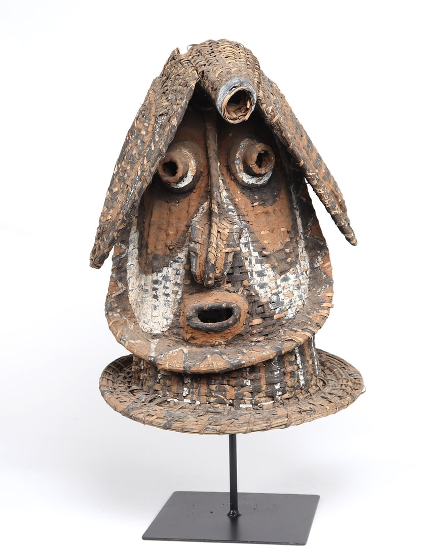 PNG Fiber Gable Mask of a Male Spirit w/Bird (1 of 6)