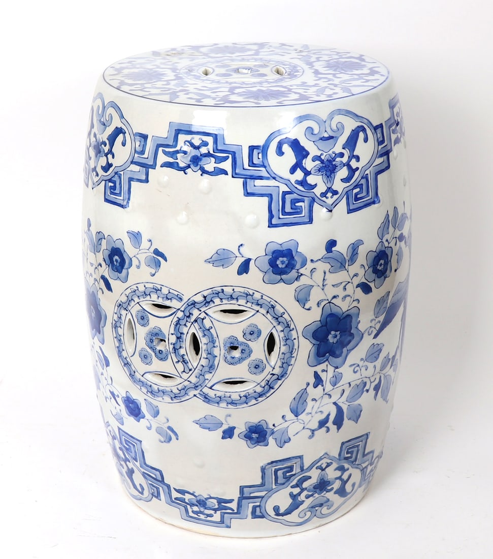 Chinese Blue and White Garden Seat (1 of 5)