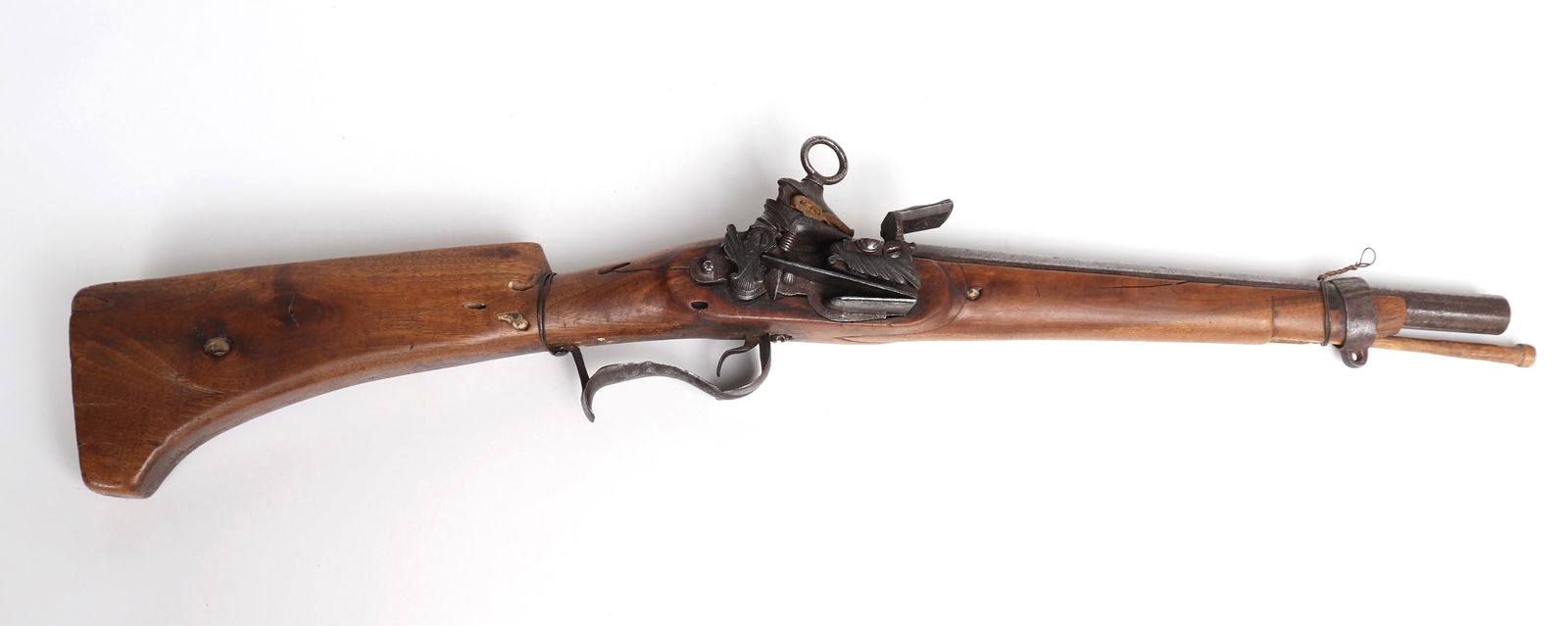 Rare Spanish Colonial Escopeta "Catalan" Miquelet Flintlock Carbine, 18th C. (1 of 7)