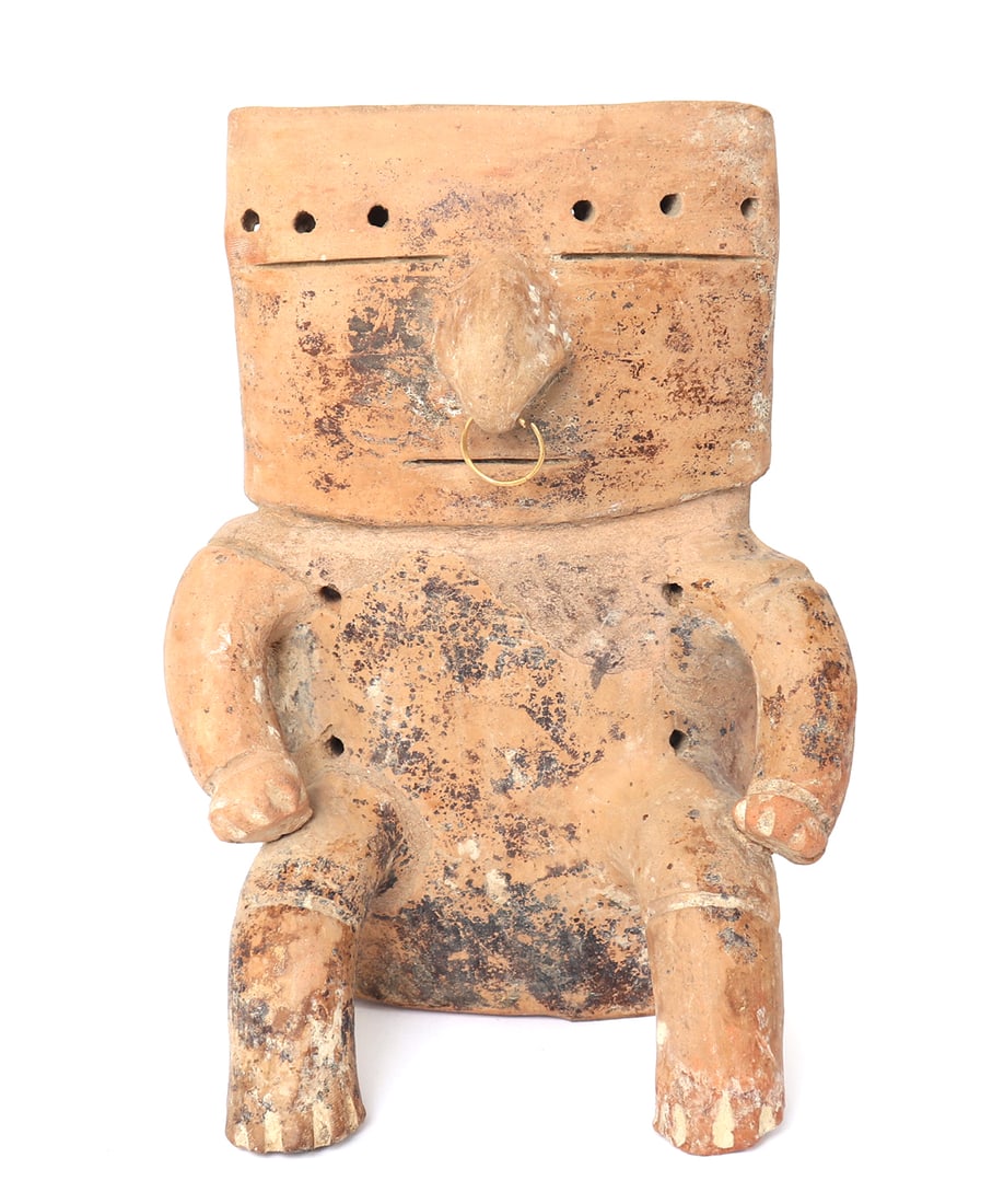 Pre-Columbian Quimbaya Pottery Slab Figure, 800 - 1250 AD (1 of 7)
