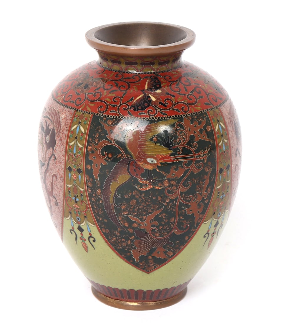 Beautiful Japanese Cloisonne Vase (1 of 8)