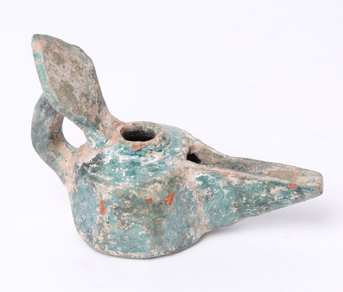 Persian Glazed Terracotta Oil Lamp (1 of 6)