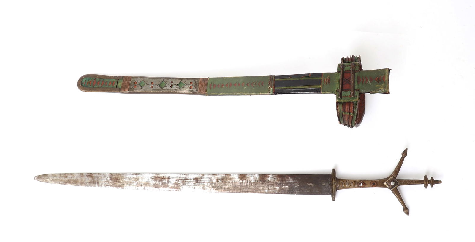 Large Tuareg Telek Arm Dagger w/Sheath (1 of 10)