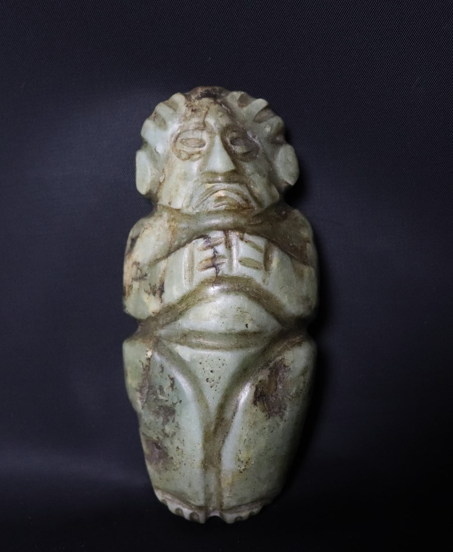 Unusual Pre-Columbian Style Jade Figure (1 of 7)