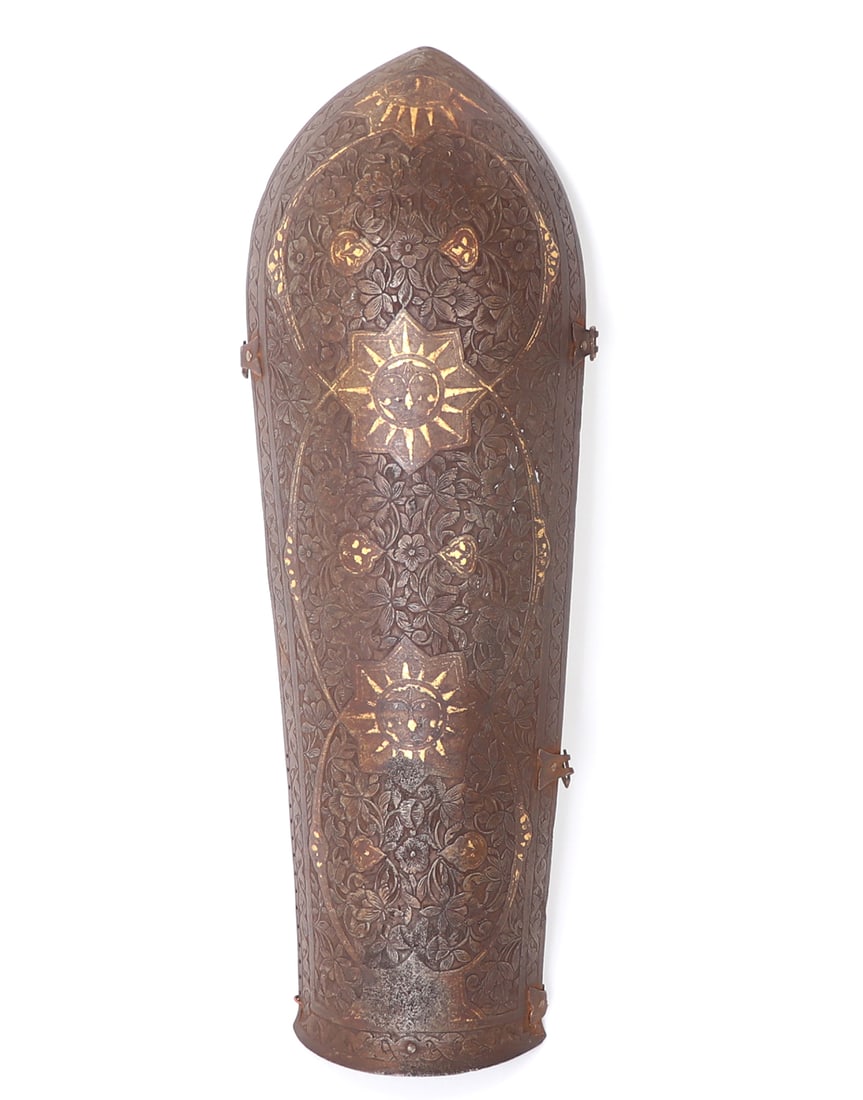 Damascened Bazuband armguard, Qajar 19th c. (1 of 6)