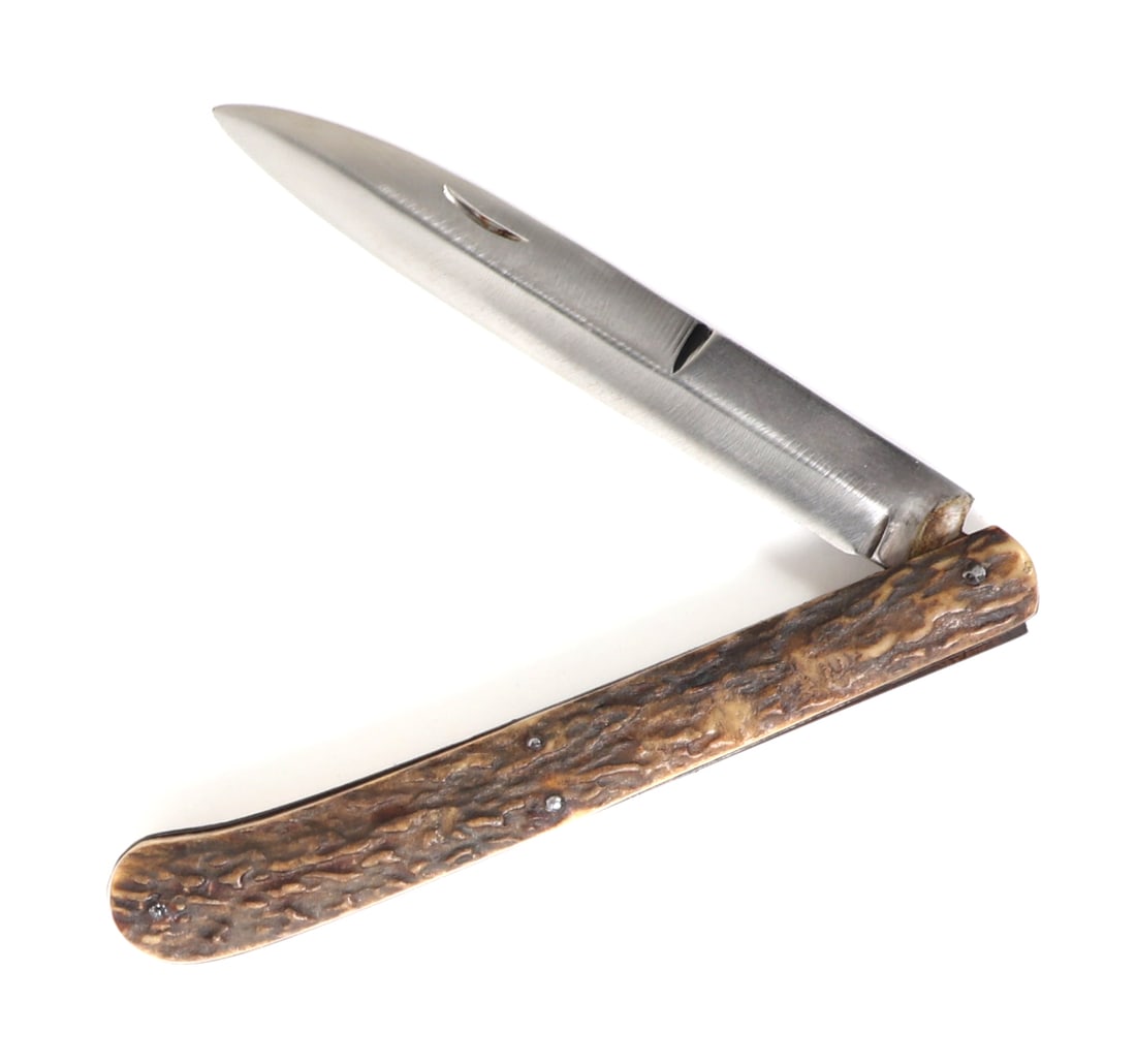 English Stag Horn Folding Knife (1 of 7)
