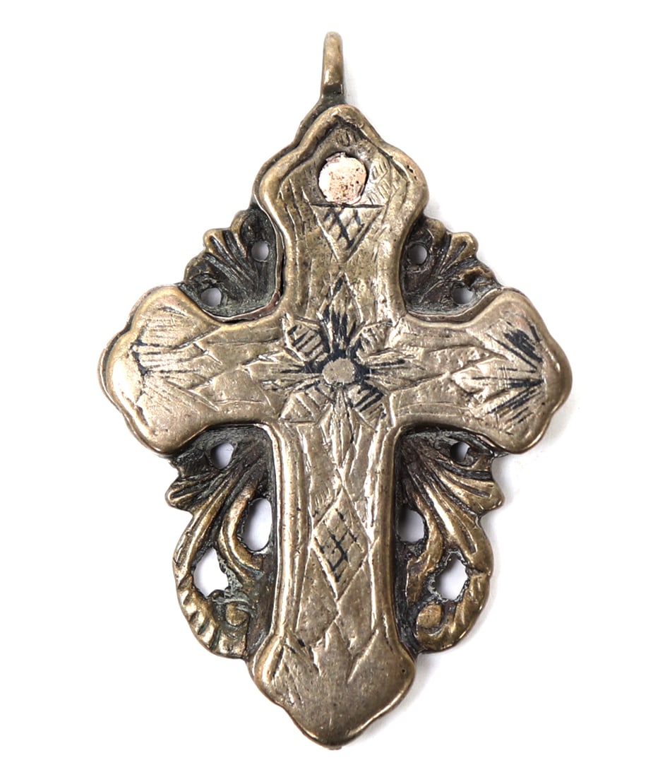 European Silver Reliquary Cross Pendant, 18th c. (1 of 5)