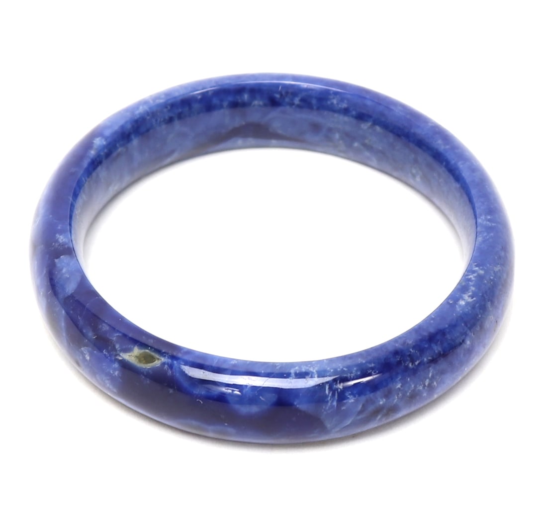 Stunning All Natural Polished Lapis Lazuli Bangle Bracelet (1 of 4)