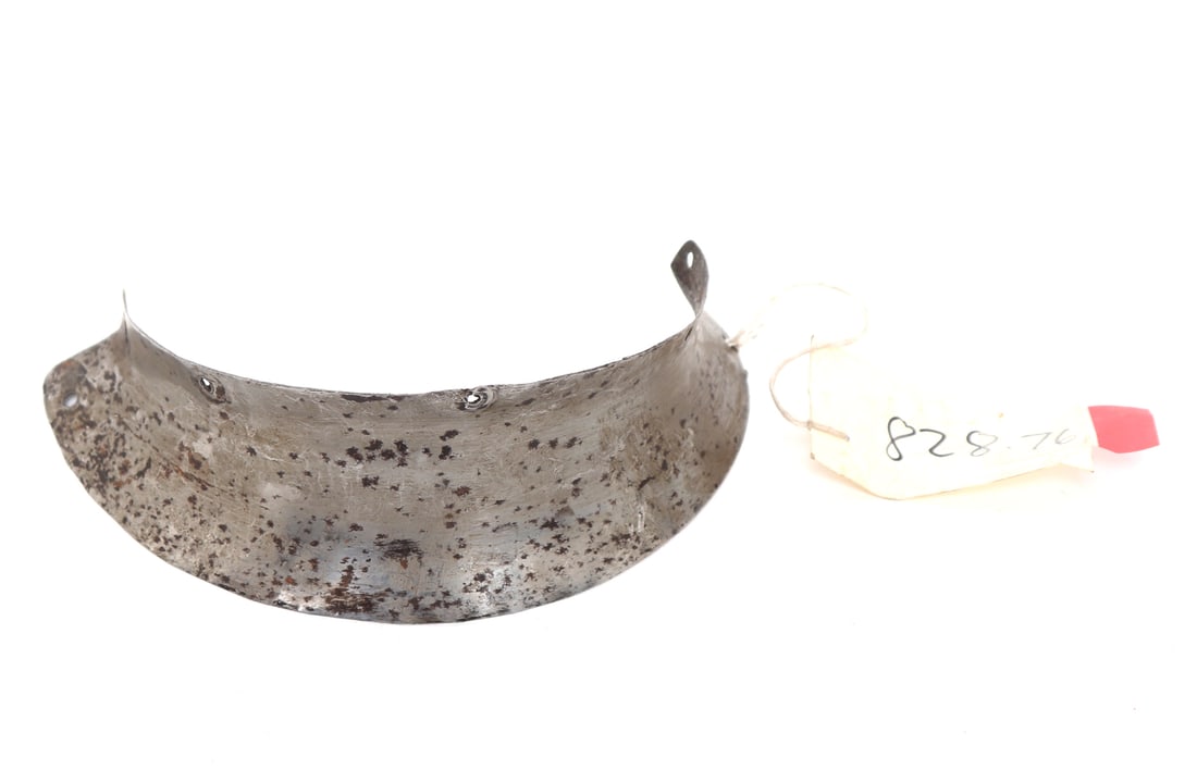 European Element of Armor, 16th c.: European element of armour, 16th century. Probably an elbow inner plate of a couter. Higgins Armory Museum Inv Number (828.76). Size 7" WEx-Southern California Collection, Ex-Thomas Del Mar, London, E