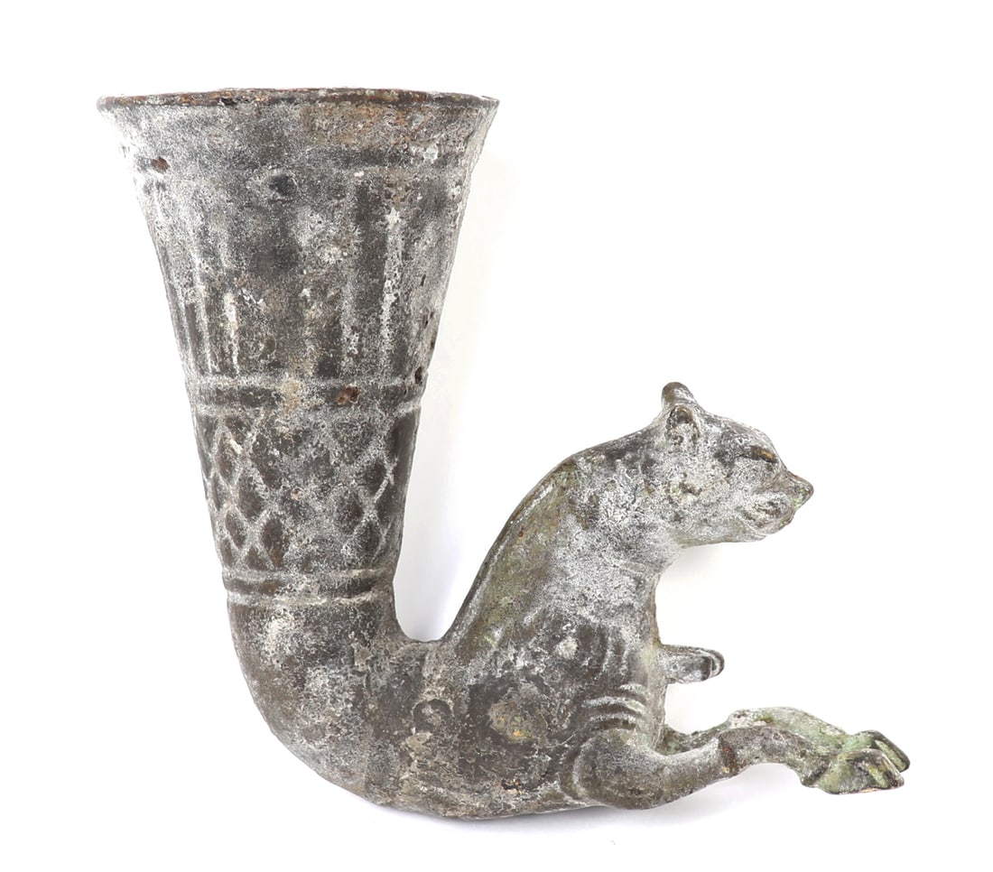Persian Bronze Rhyton Drinking Vessel (1 of 5)