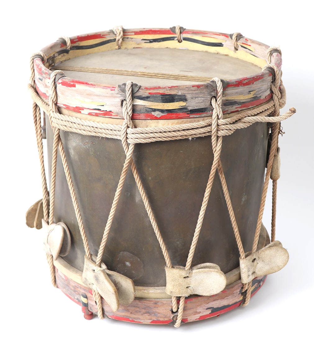 Early American Brass Marching Drum, 1st Quarter 20th c. (1 of 5)