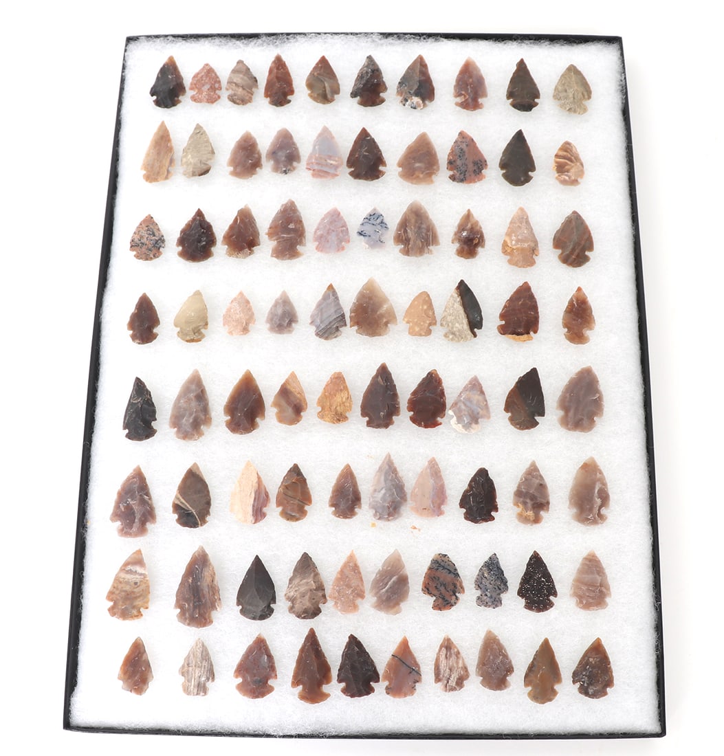 Huge Collection of 80 Arrowheads (1 of 5)