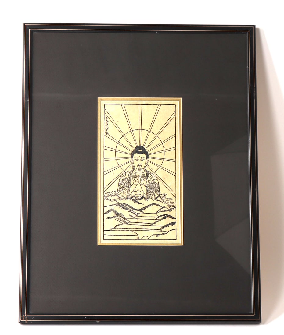 19th Century Japanese Amida Buddha Print (1 of 4)