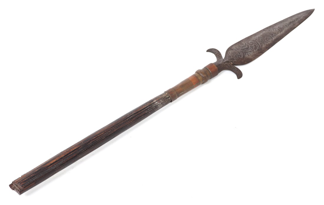 Moro Engraved Metal Spear (1 of 6)