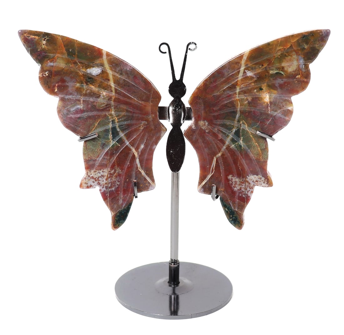 Gorgeous Natural Ocean Jasper Butterfly (1 of 3)