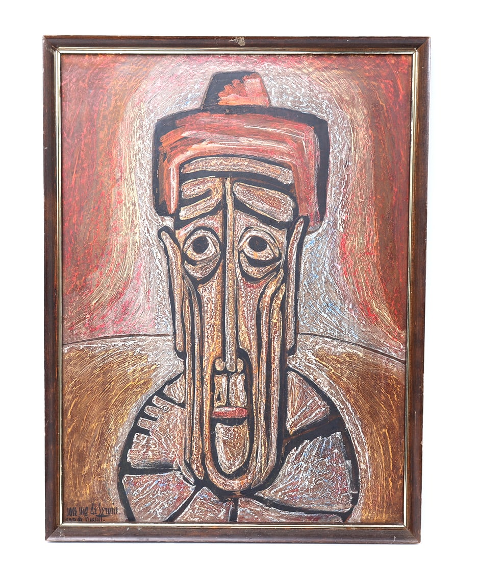 Jose de Servin 1917-1983 Oil on Masonite Painting (1 of 3)