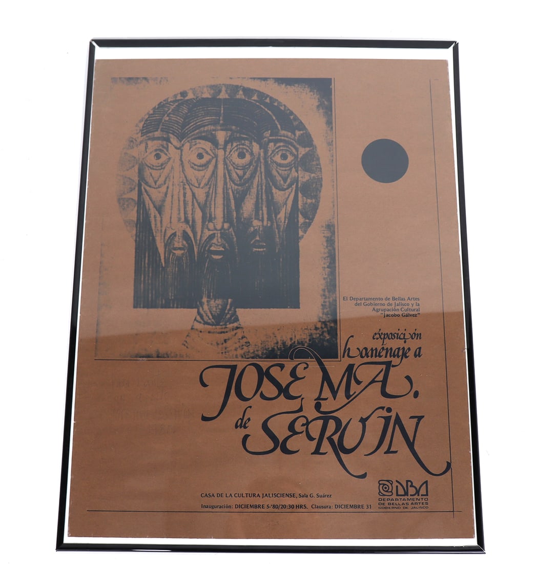 Very Rare Exhibition Poster, Signed Jose Ma de Servin 1917-1983 (1 of 3)