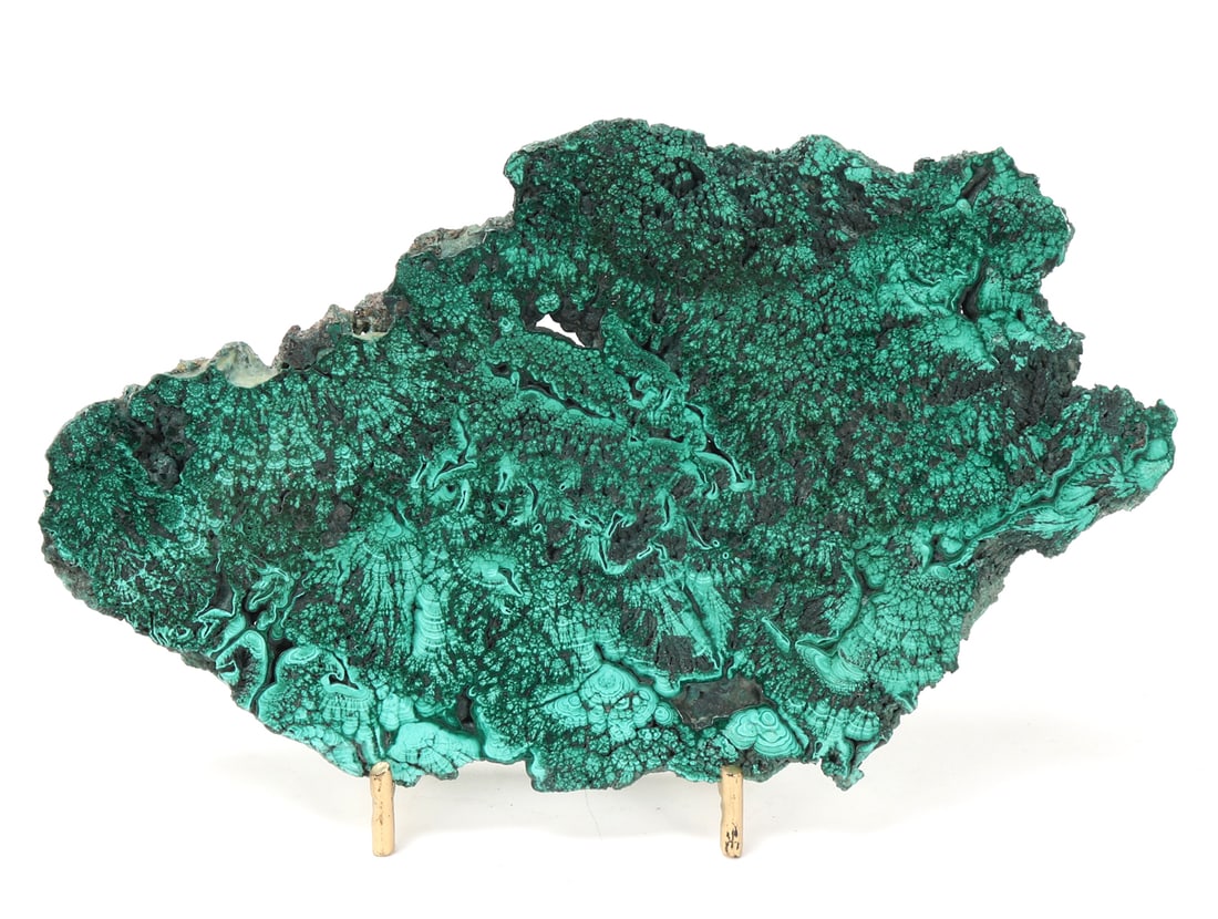 Beautiful Raw Malachite Slab on Stand (1 of 5)