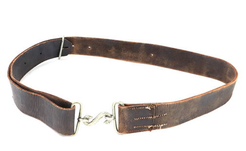 Confederate Snake Belt, American Civil War Period: Confederate snake belt from the American Civil War period features a unique snake buckle clasp. Snakes were primarily known to represent resistance and defiance. Size 52" L, Snake Buckle 1 5/8" WEx-So