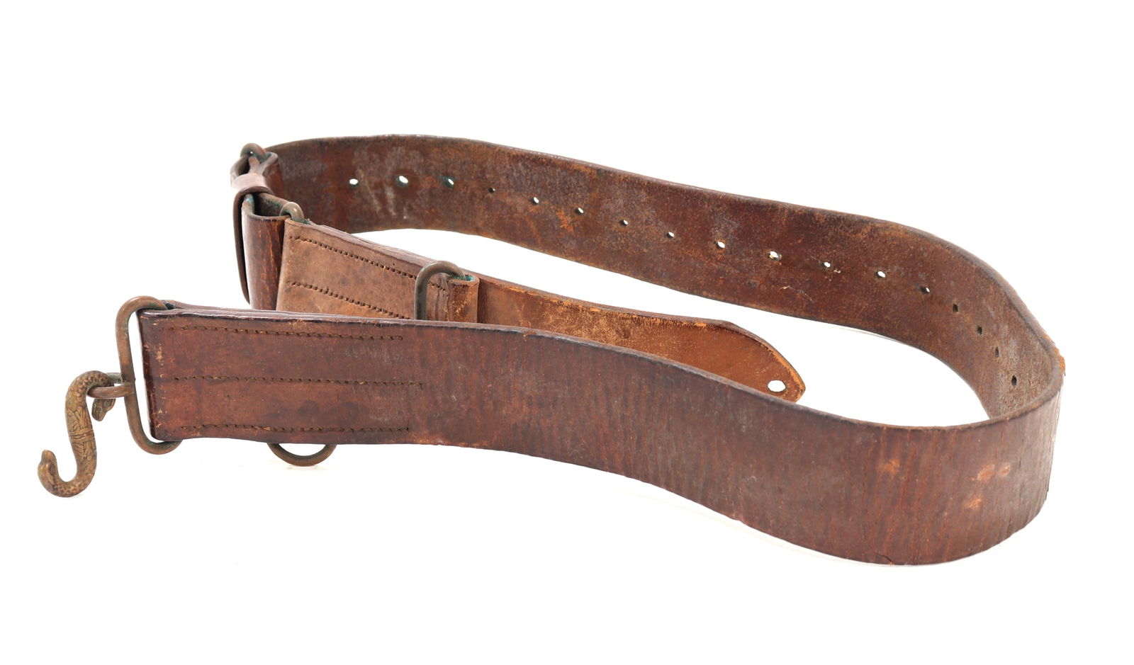 Confederate Brass Snake Belt & Buckle (1 of 5)