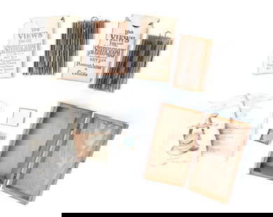 (2) 100 Views Stereograph Sets: Nice group of two sets of Stereograph views in case. Each apparently complete with the first set including Foreign Views, Pathetic Views, Comic Views, Views from Nature, etc. The second set a series o