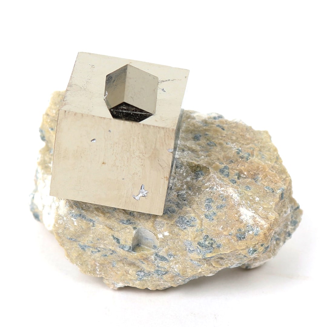 Pyrite Cube in Matrix, La Roja, Spain (1 of 7)