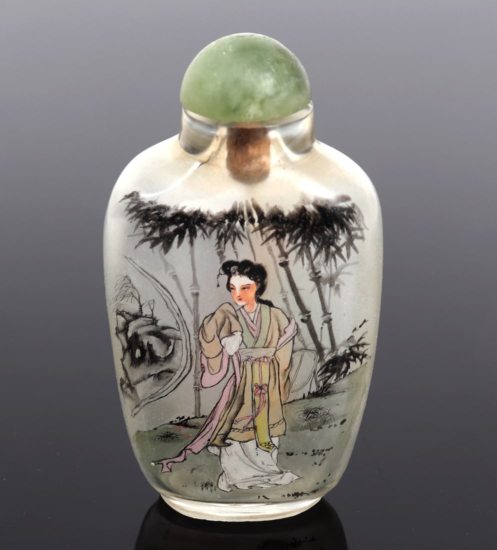 Chinese Snuff Bottle, Reverse Painted (1 of 7)