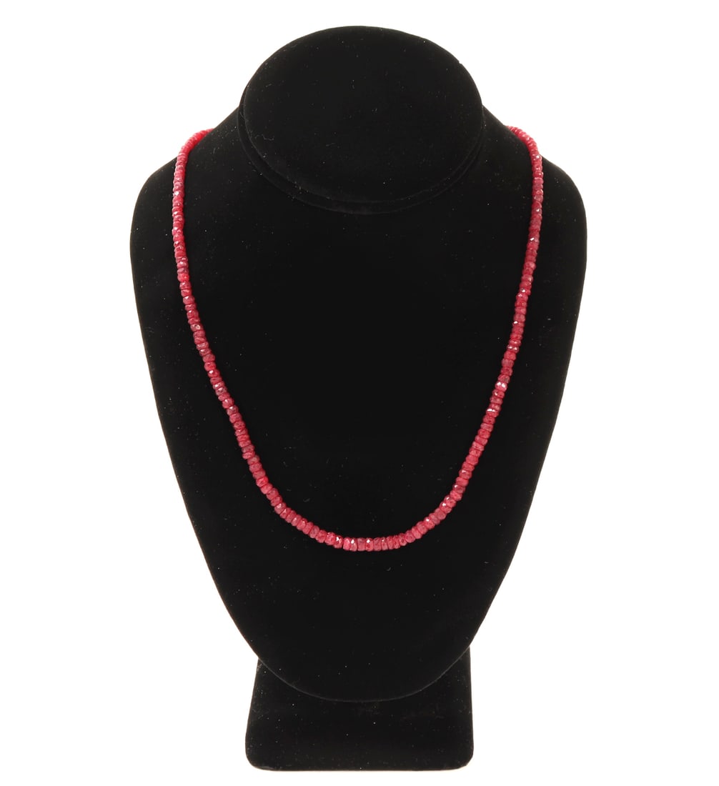 Beautiful Ruby Beaded Necklace (1 of 6)