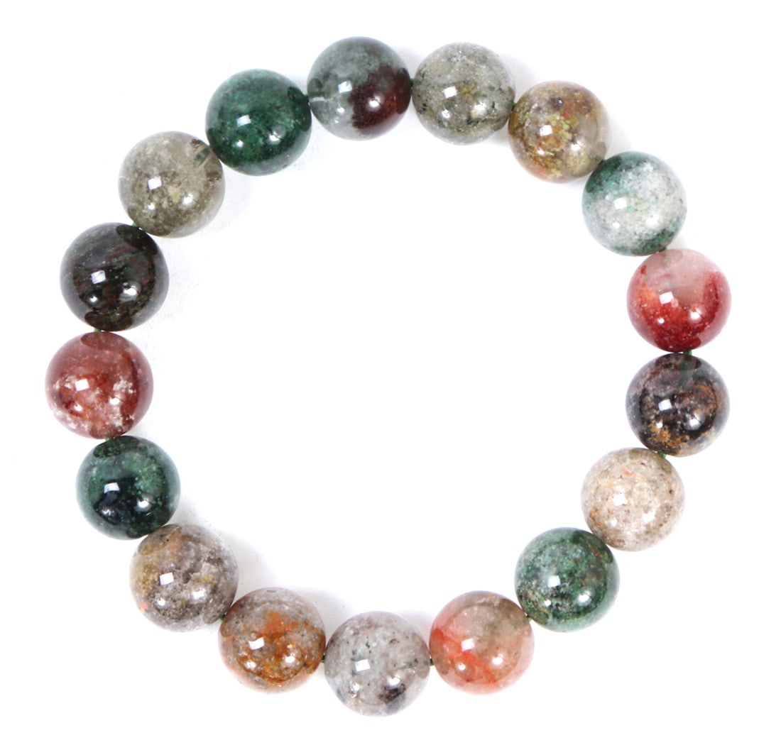 Gorgeous Natural Ghost Quartz Beaded Bracelet (1 of 3)